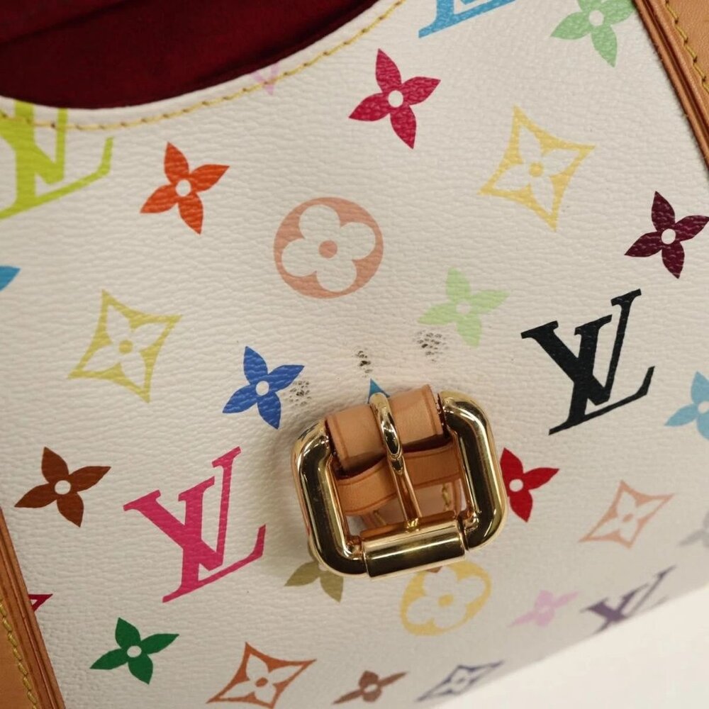 LOUIS VUITTON Monogram Multicolor Aurelia MM Tote Bag White M40094 Auth ka465V - Picture 13 of 16